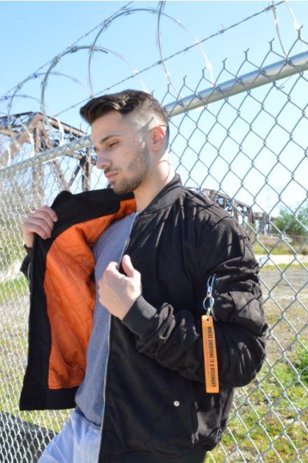 FAUX SUEDE BOMBER