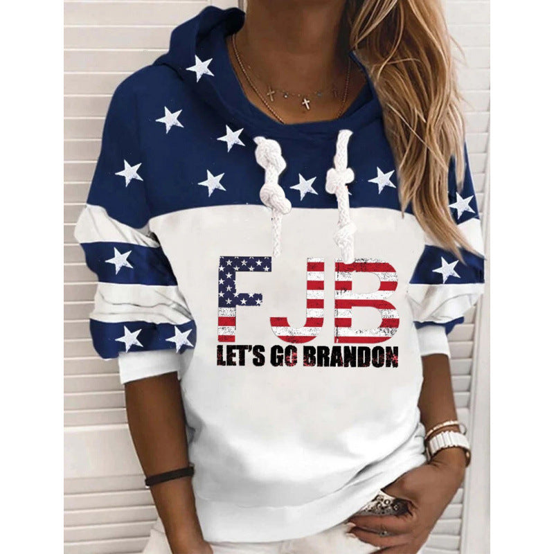 Digital Printed Hoodie Female Slim Fit