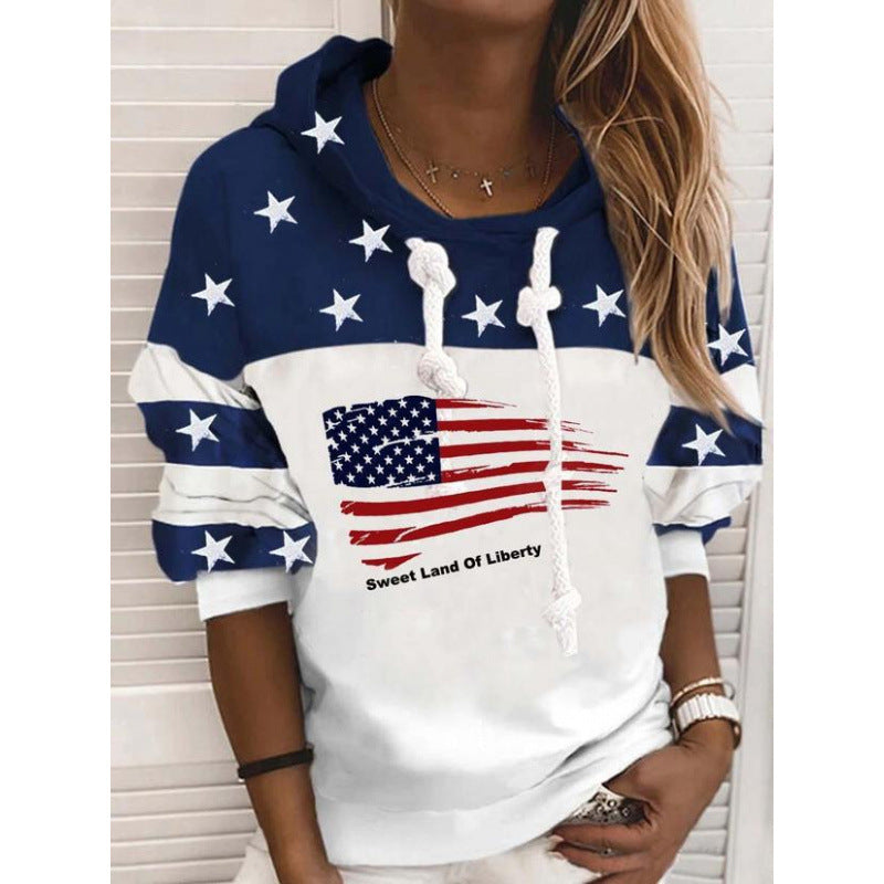 Digital Printed Hoodie Female Slim Fit